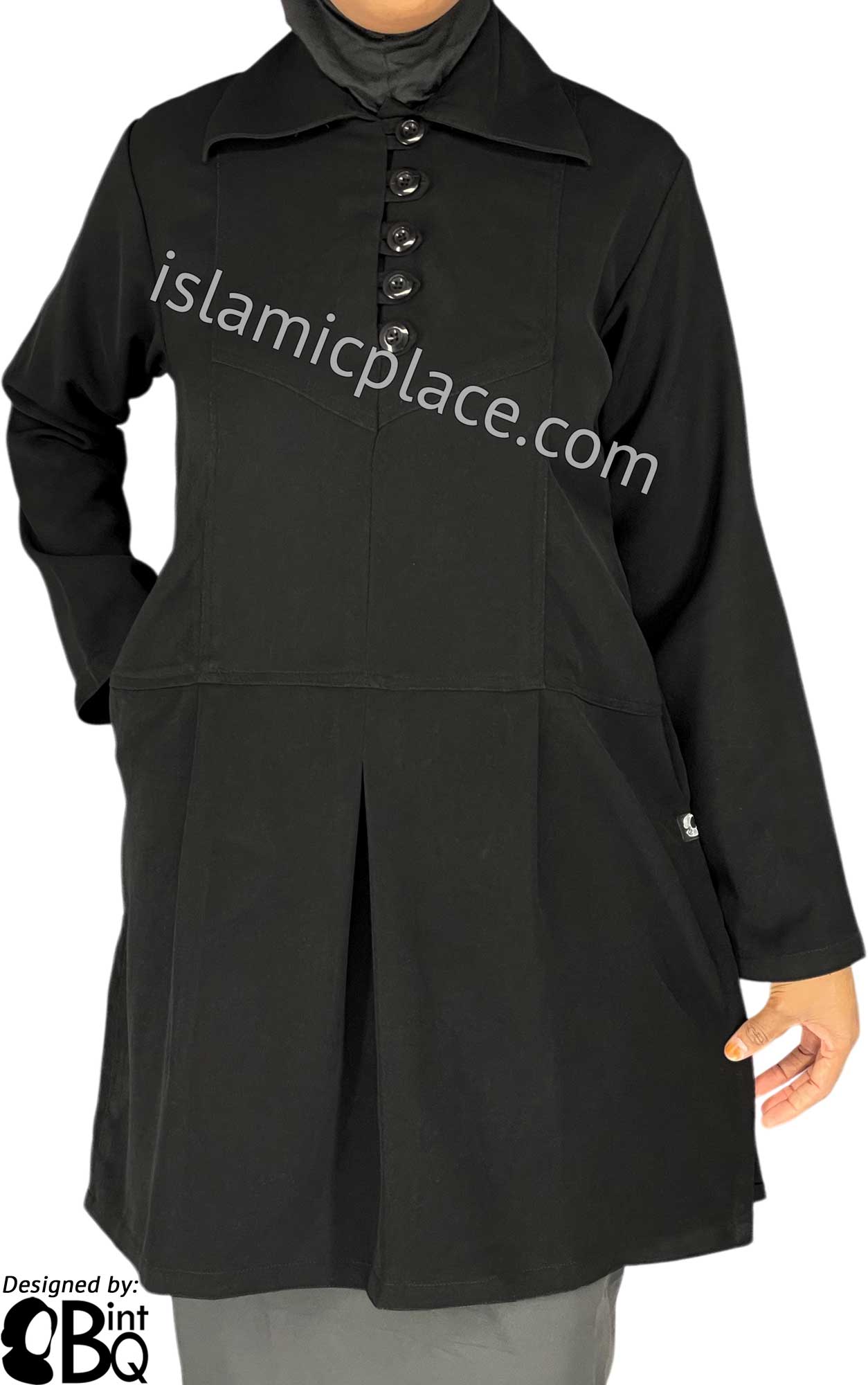 Black - Misha Style Kameez Tunic Top by BintQ - BQ226