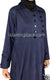 Navy Blue - Nargis Style Abaya by BintQ in Luxurious Suede - BQ60