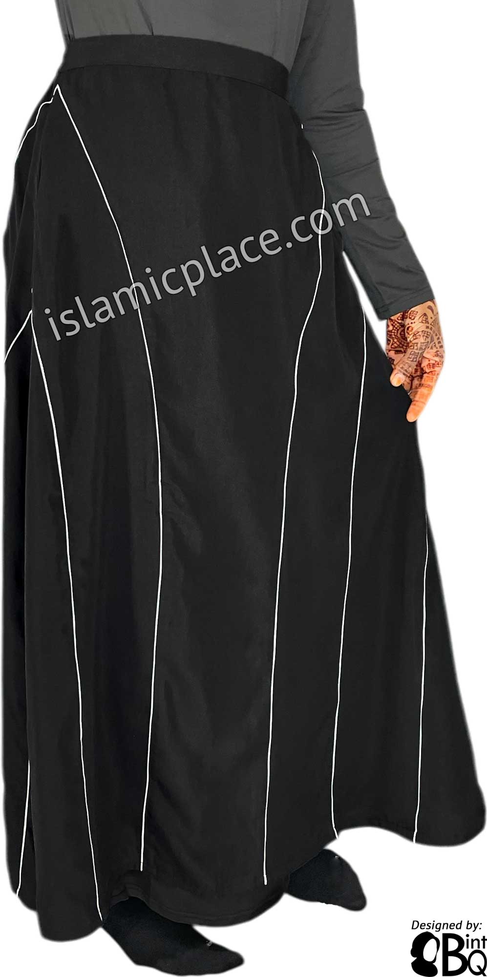 Black - Qudsiyah Style Desinger Skirt by BintQ - BQ278