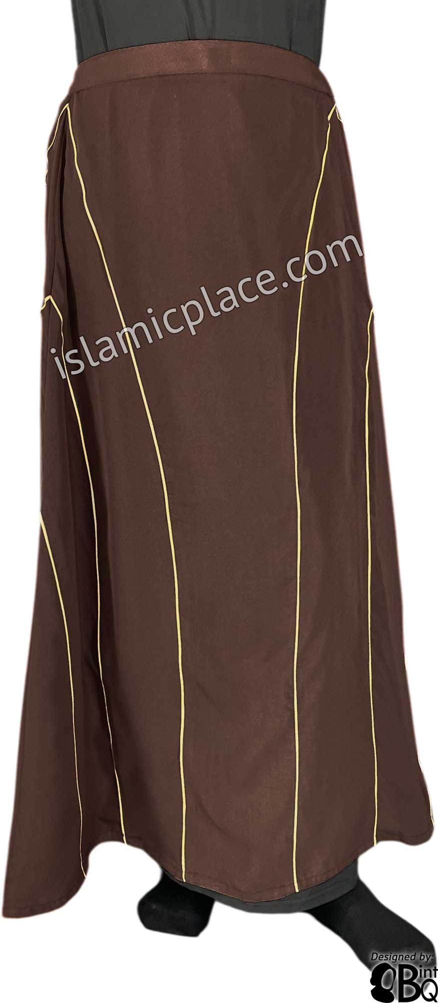 Brown - Qudsiyah Style Desinger Skirt by BintQ - BQ278