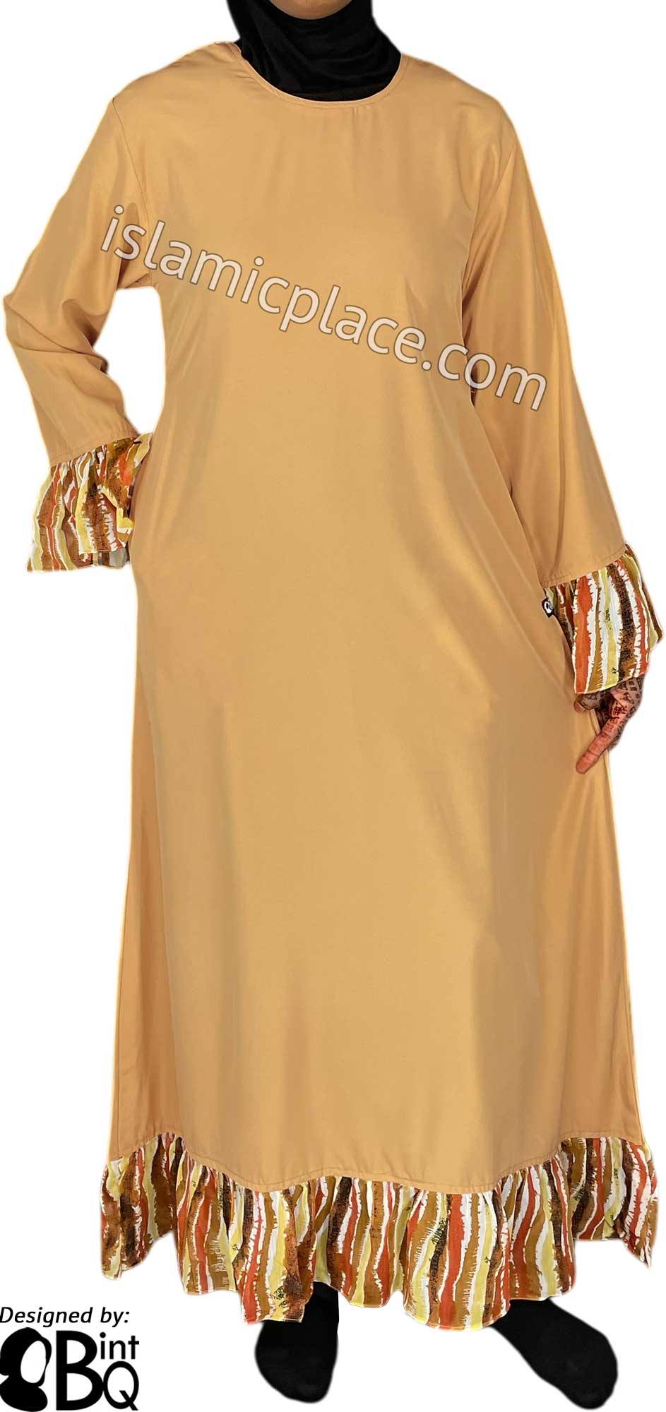 Spice - Rafika Ruffle Style Vibrant Abaya by BintQ - S13