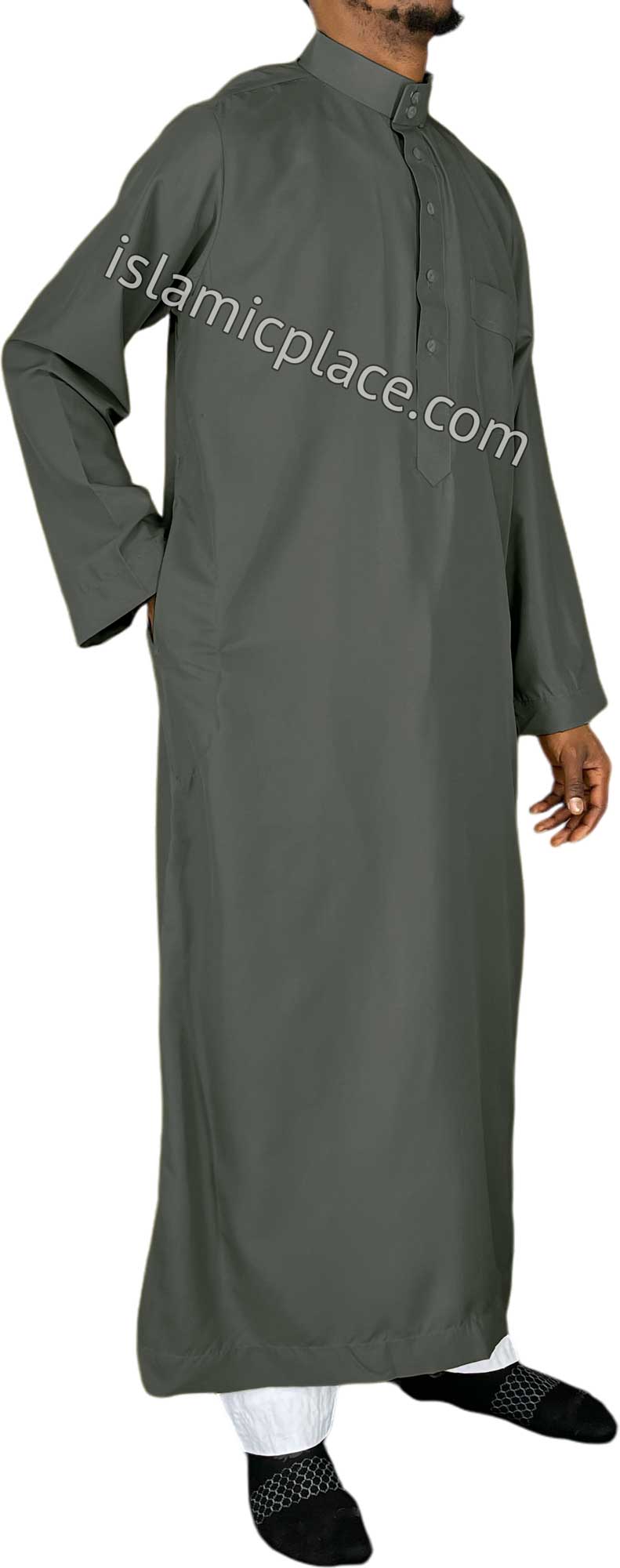 Charcoal Gray - Saudi Daffah Style Men Thob