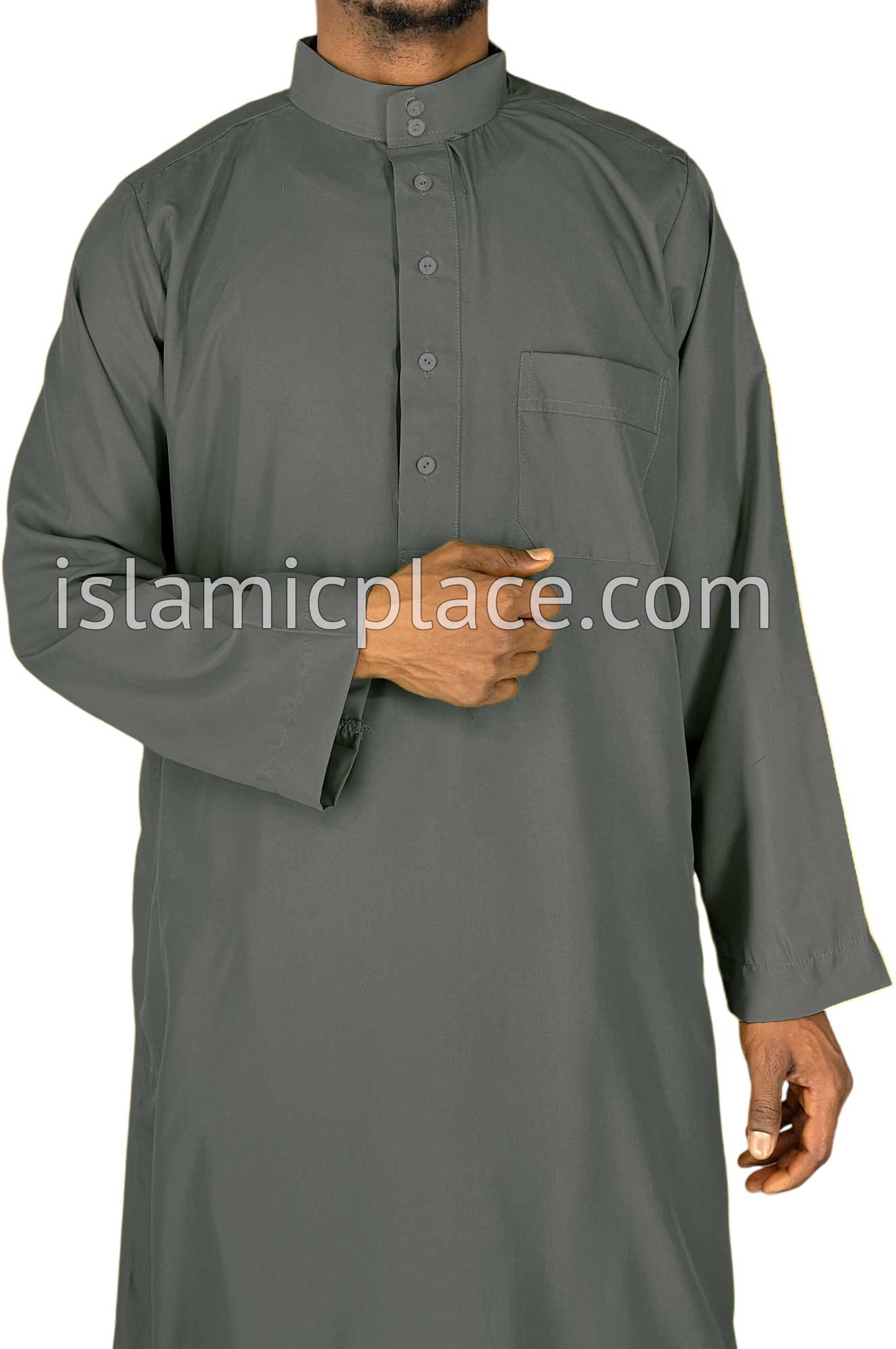 Charcoal Gray - Saudi Daffah Style Men Thob