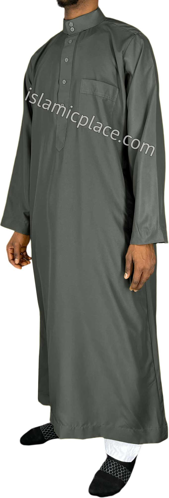 Charcoal Gray - Saudi Daffah Style Men Thob