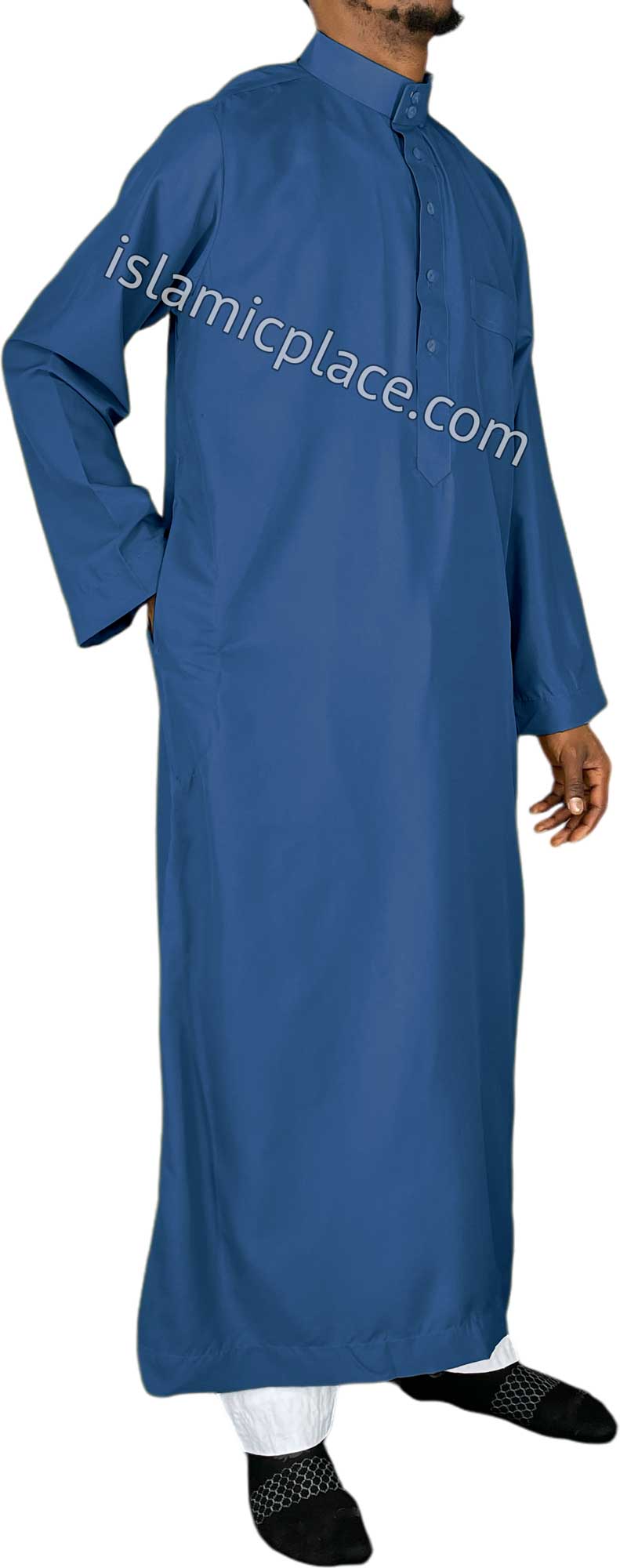 Royal Blue - Saudi Daffah Style Men Thob