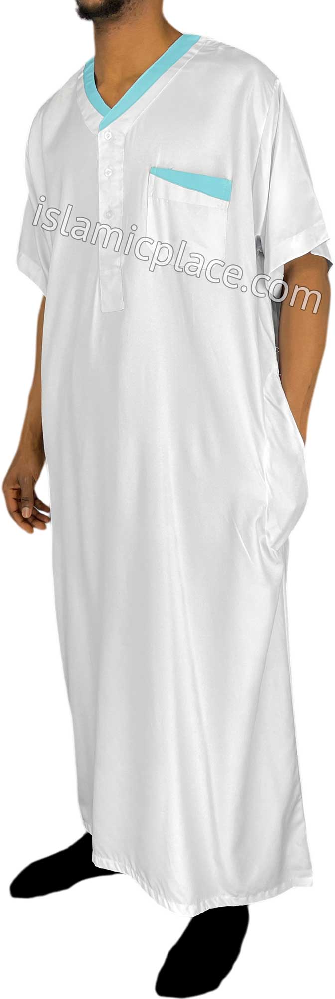 White - Jabir Style Short Sleeve Thob