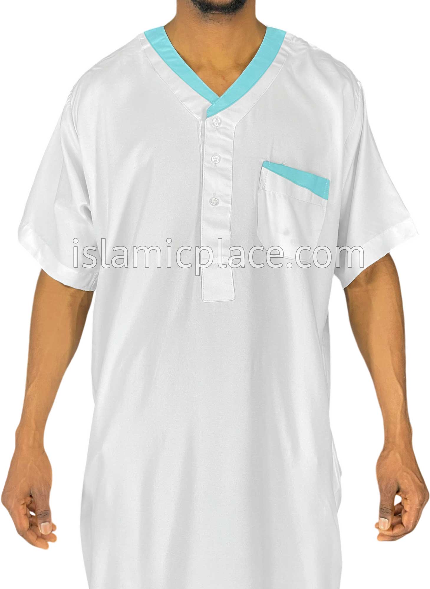 White - Jabir Style Short Sleeve Thob