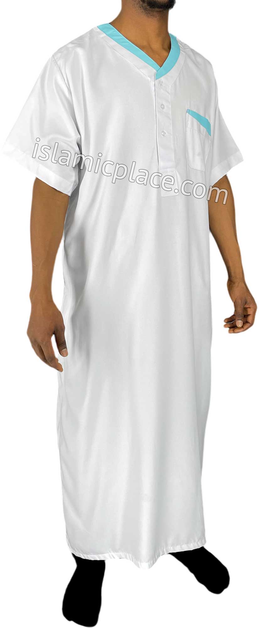 White - Jabir Style Short Sleeve Thob