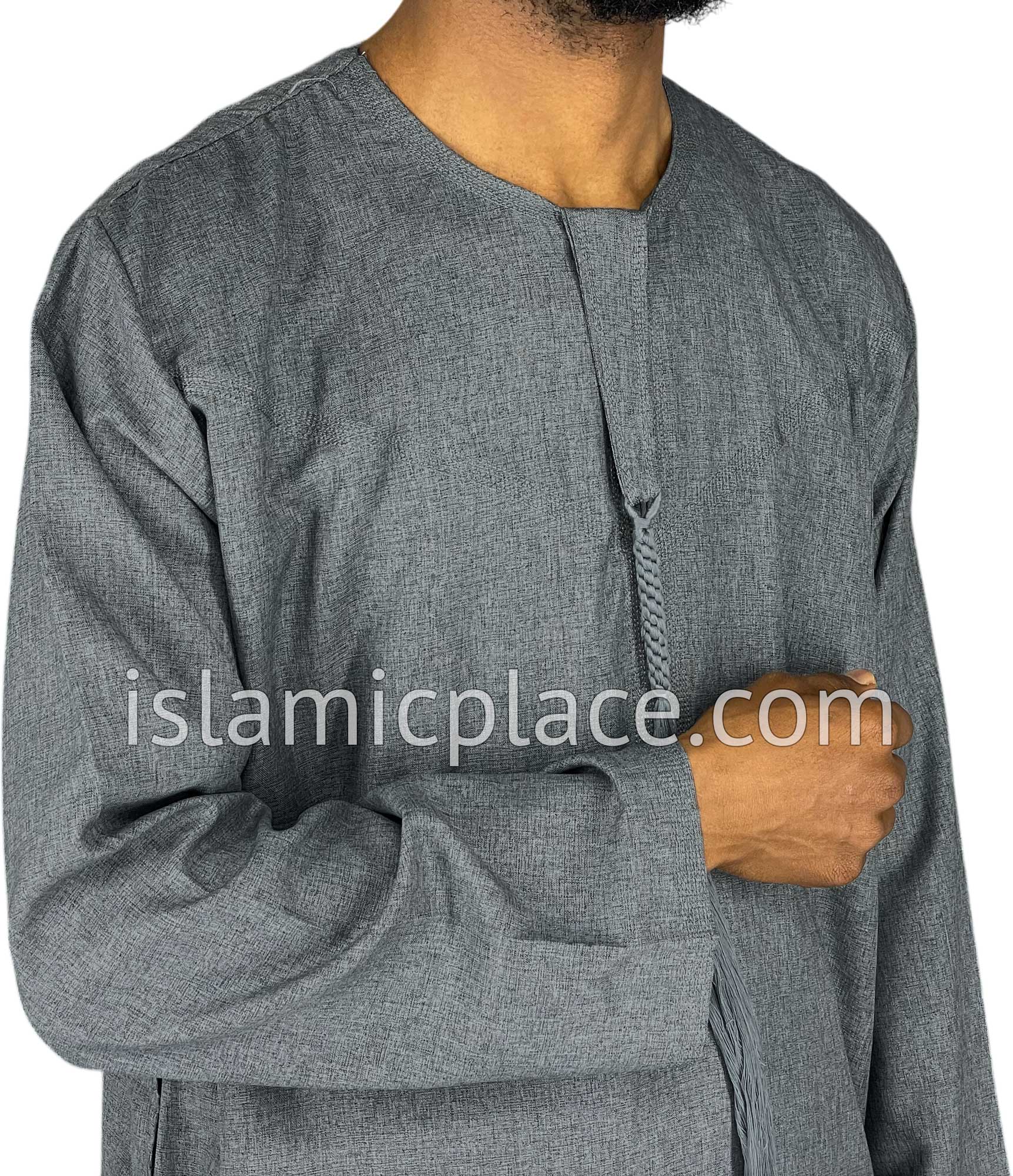 Dark Heather Gray - Abbas Style Omani Thob