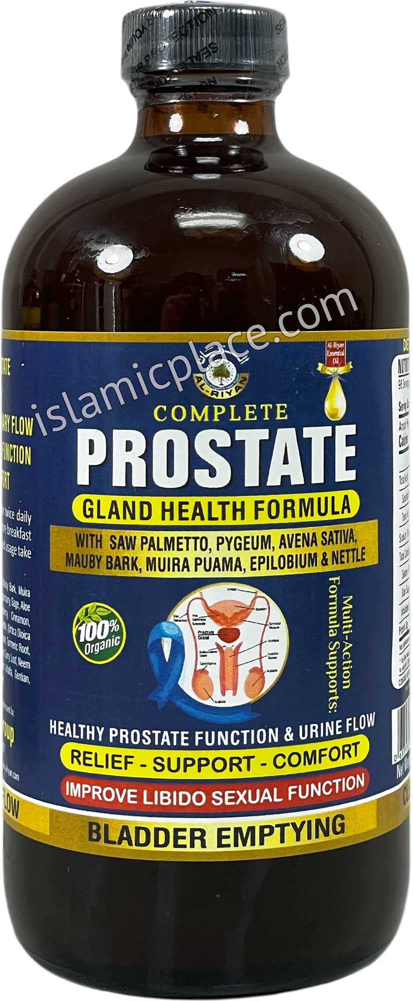 Complete Prostate Gland Health Formula with Saw Palmetto, Pygeum, Avena Sativa, Mauby Bark, Muira Puama, Epilobium &amp; Nettle 16 oz