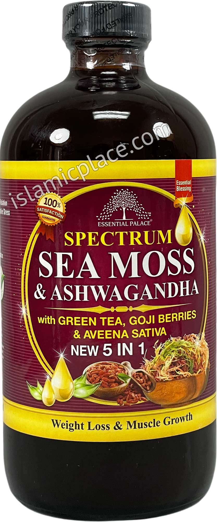 Spectrum Sea Moss & Ashwagandha with Green Tea, Goji Berries and Aveena Sativa 16 oz