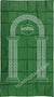 Bright Green - Simple Adult Prayer Rug Printed Design (Pocket Size Foldable)