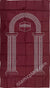 Burgundy - Simple Adult Prayer Rug Printed Design (Pocket Size Foldable)