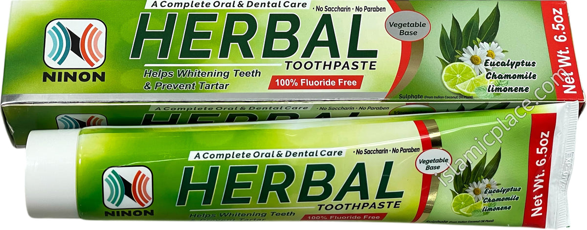 Herbal Toothpaste (Vegetable Base with Eucalyptus, Chamomile, Limonene) 6.5 oz - Ninon