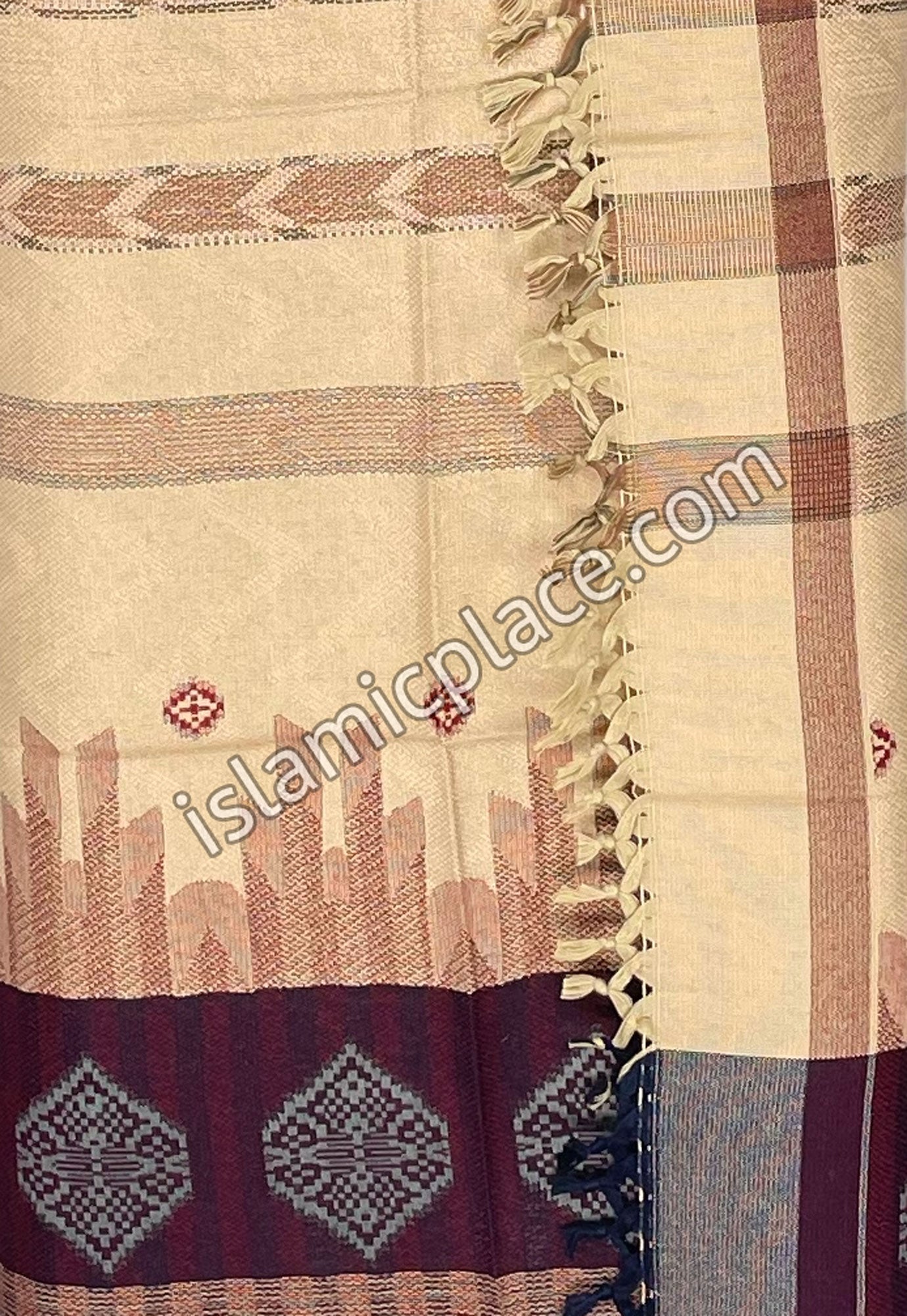 Chai, Burgundy and Gray - Akhtar Design Men Yemeni Lungi Izzar