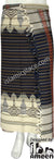 Oatmeal, Navy Blue and Rust - Ghani Design Men Yemeni Lungi Izzar