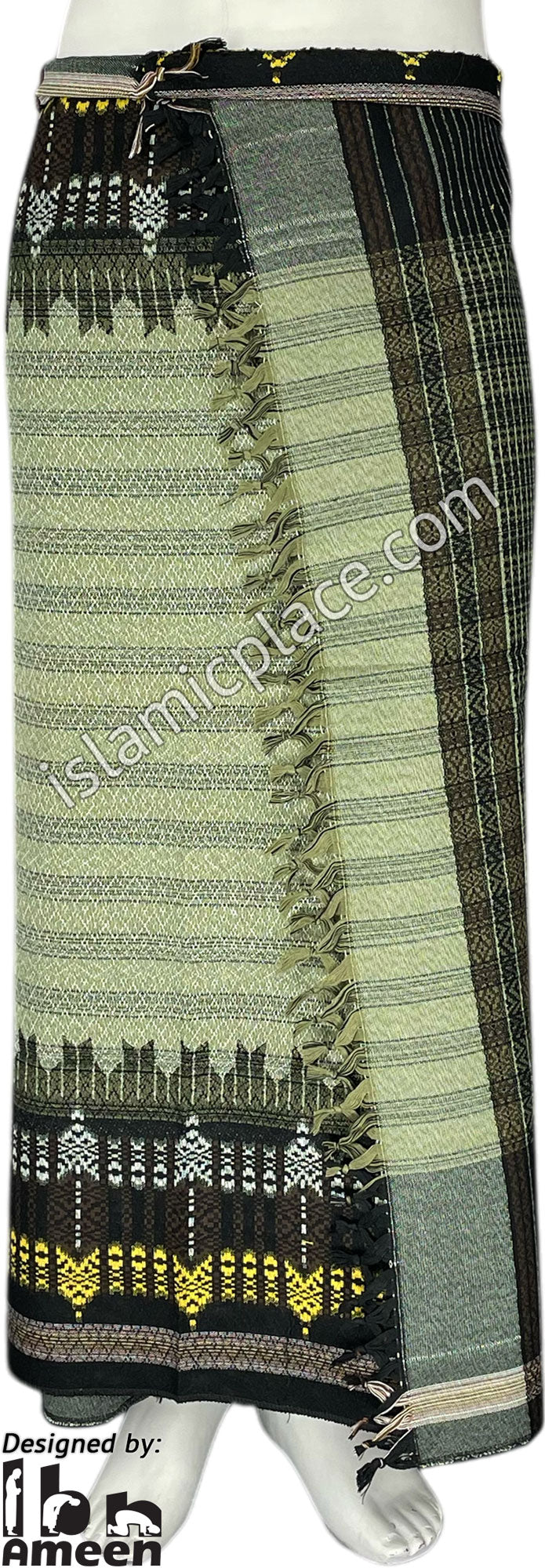 Black, Olive Green and Brown - Jawad Design Men Yemeni Lungi Izzar