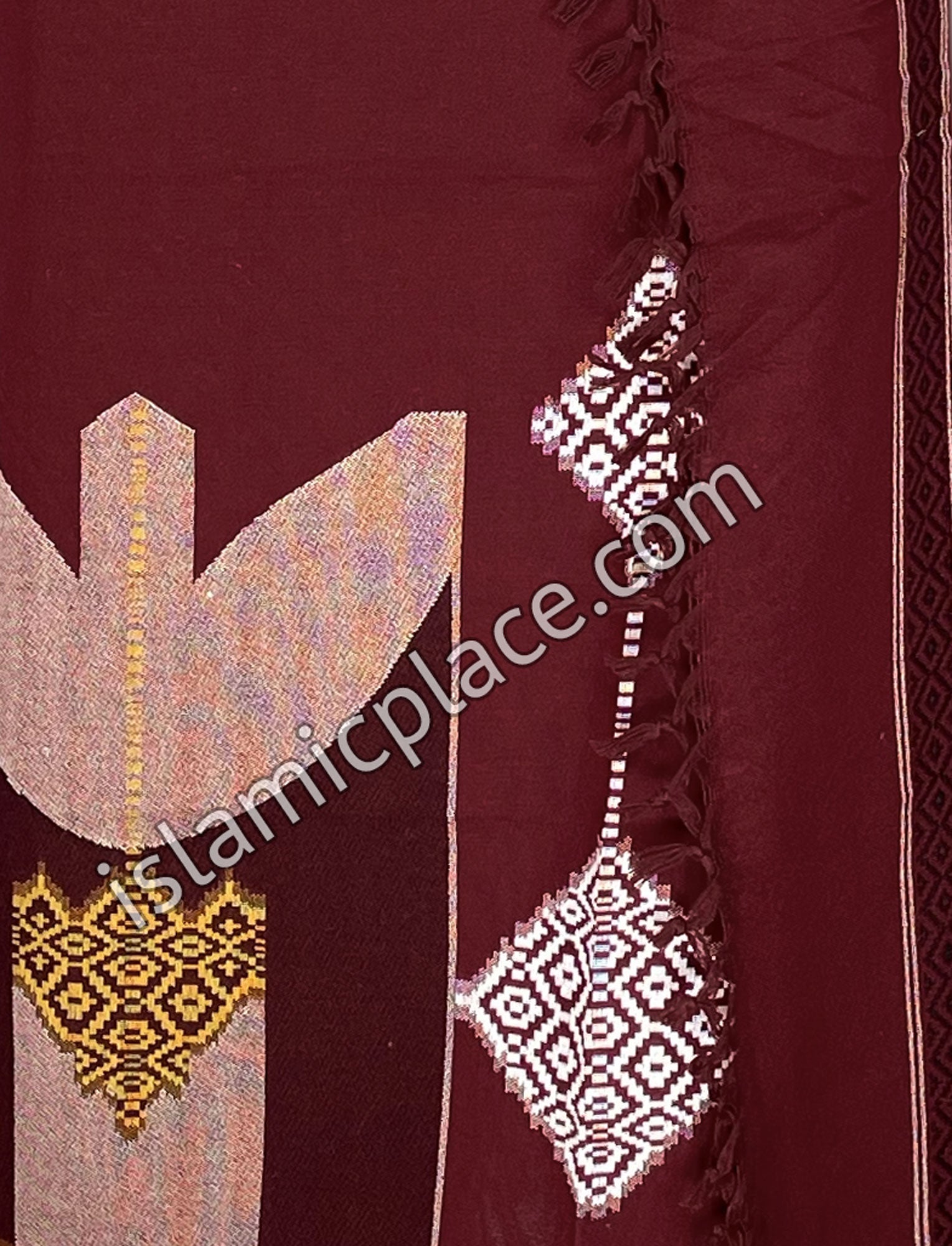 Burgundy and Rust - Nawaz Design Men Yemeni Lungi Izzar