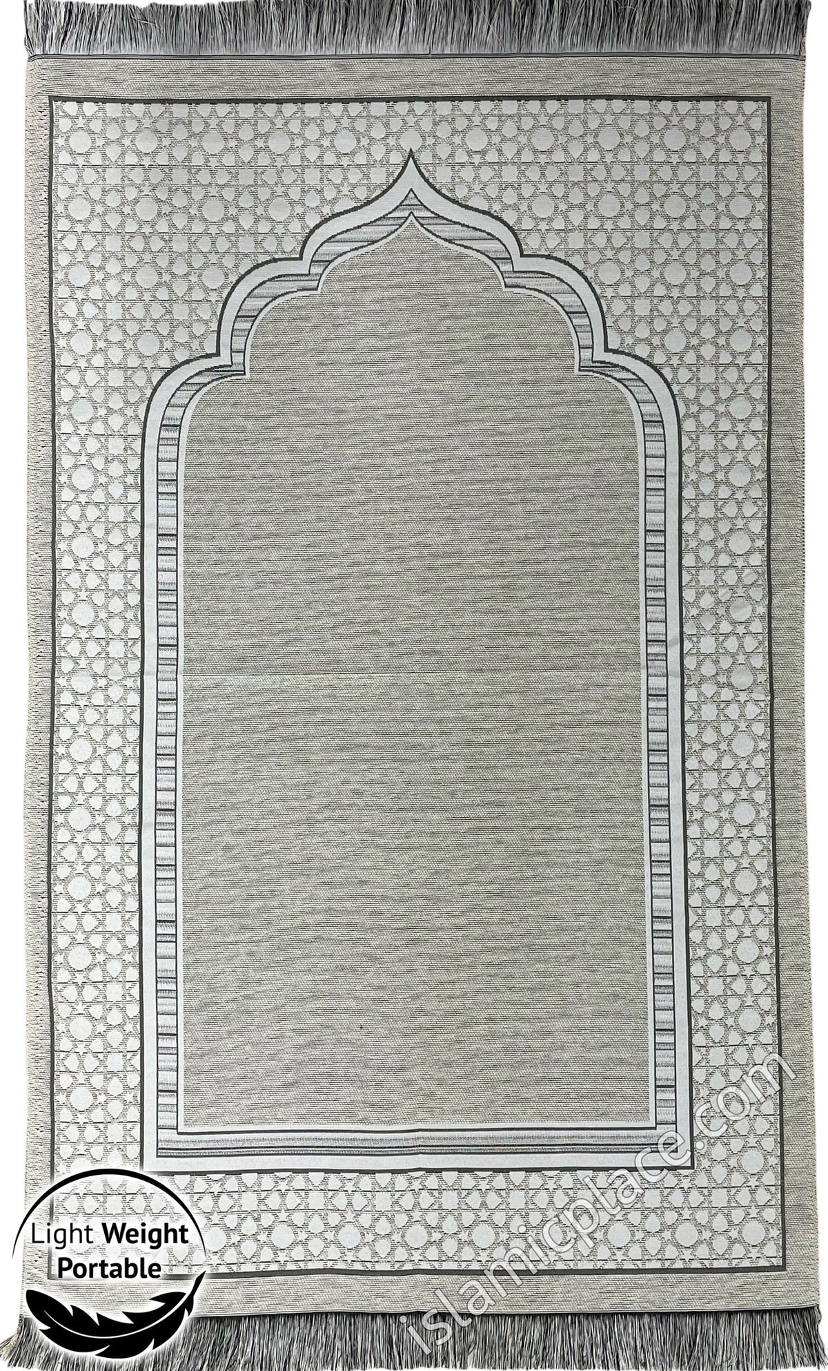 Silver - Lightweight Prayer Rug with Simple Design