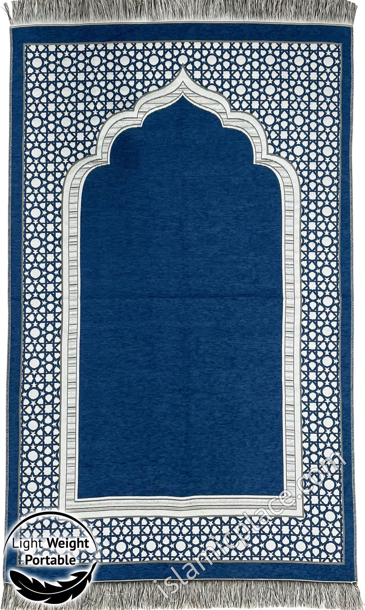 Royal Blue - Lightweight Prayer Rug with Simple Design