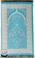 Aqua Blue - Lightweight Prayer Rug with Ornate Design