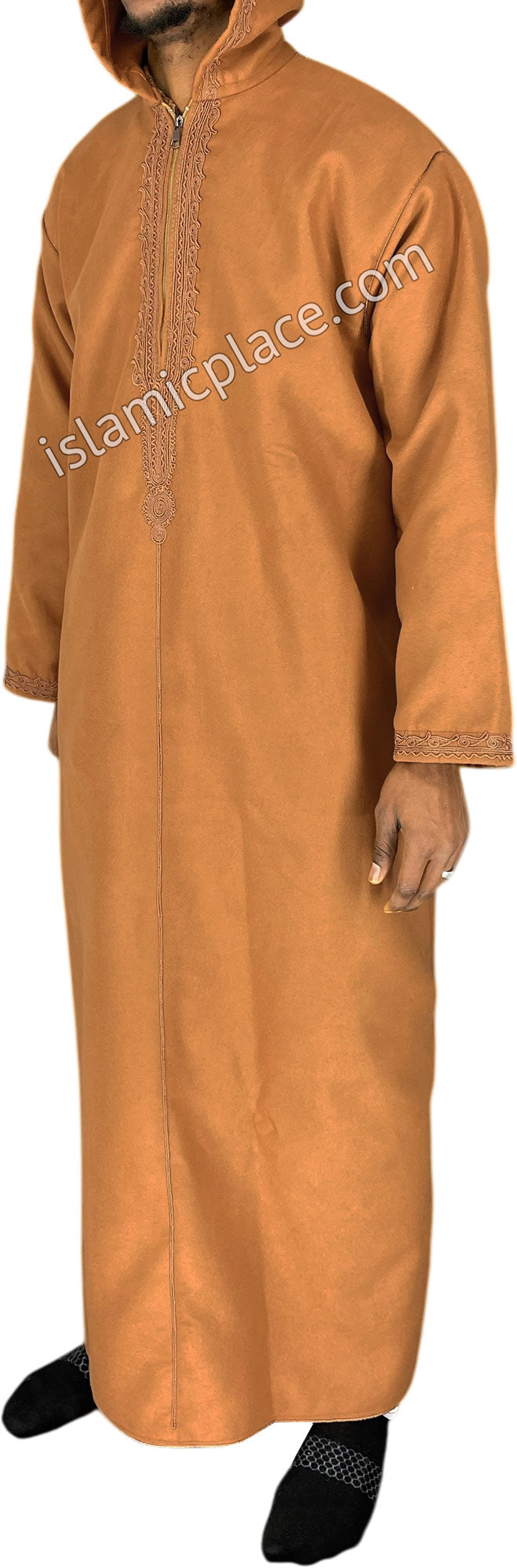 Caramel - Wool Moroccan Hooded Thob