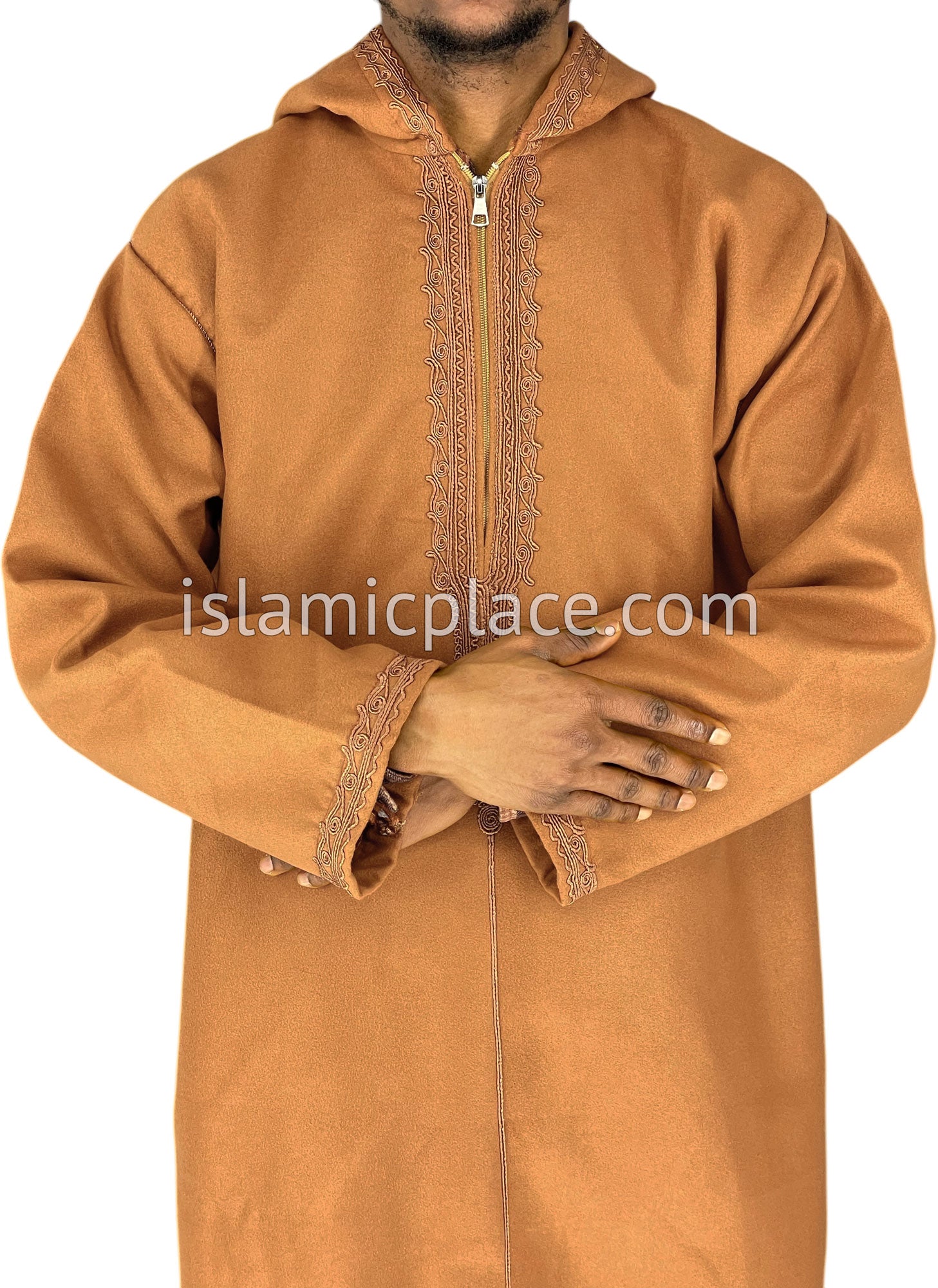 Caramel - Wool Moroccan Hooded Thob