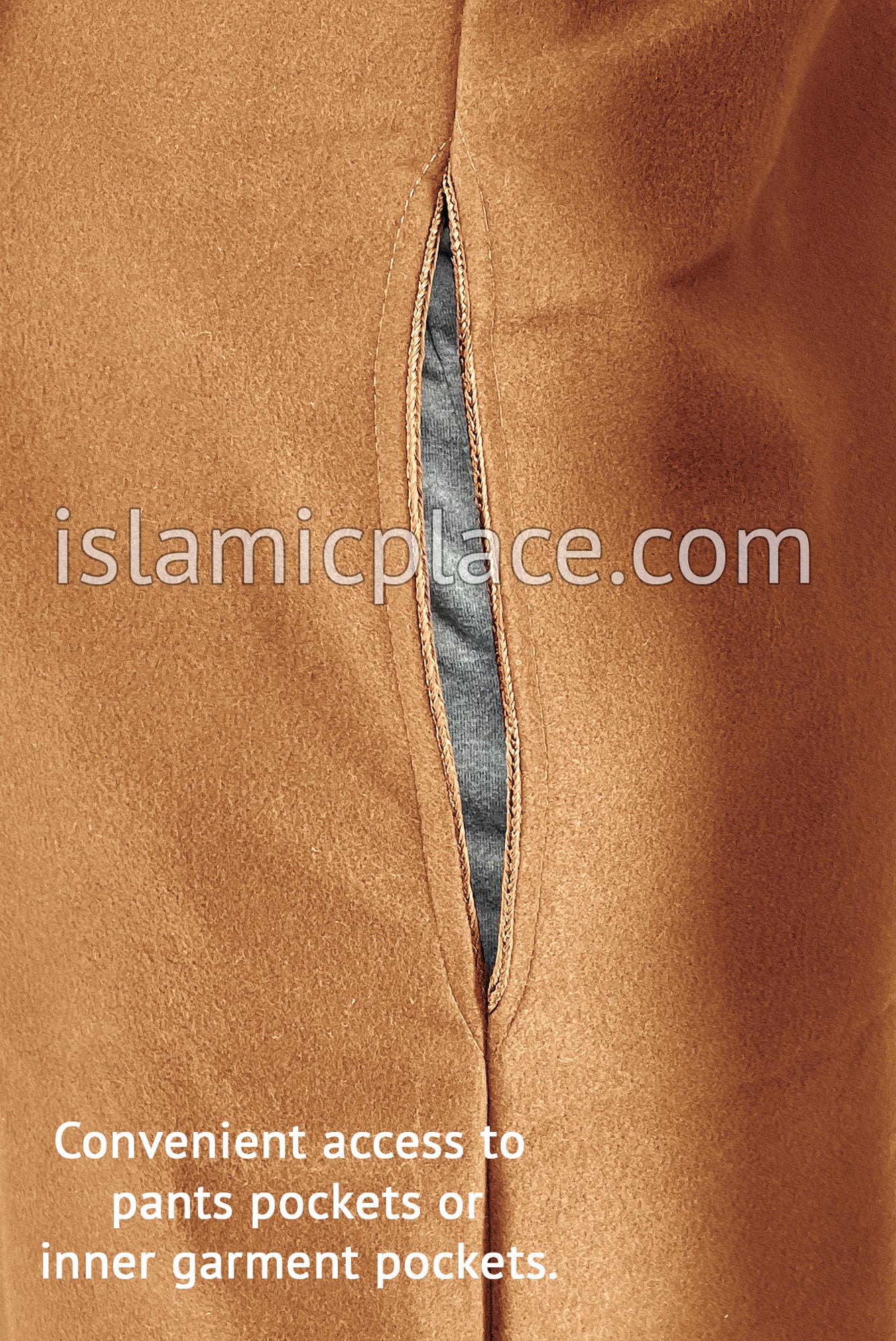 Caramel - Wool Moroccan Hooded Thob