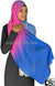 Navy Blue, Cabaret, Sky Blue and Off White - G4 Ombre Dye Georgette Shayla Long Rectangle Hijab 28"x70"