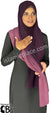 Plum and Cabaret Pink - G2 Ombre Dye Georgette Shayla Long Rectangle Hijab 28"x70"