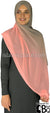 Olive Green and Coral - G2 Ombre Dye Georgette Shayla Long Rectangle Hijab 28"x70"