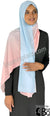 Baby Pink and Baby Blue - G2 Ombre Dye Georgette Shayla Long Rectangle Hijab 28"x70"