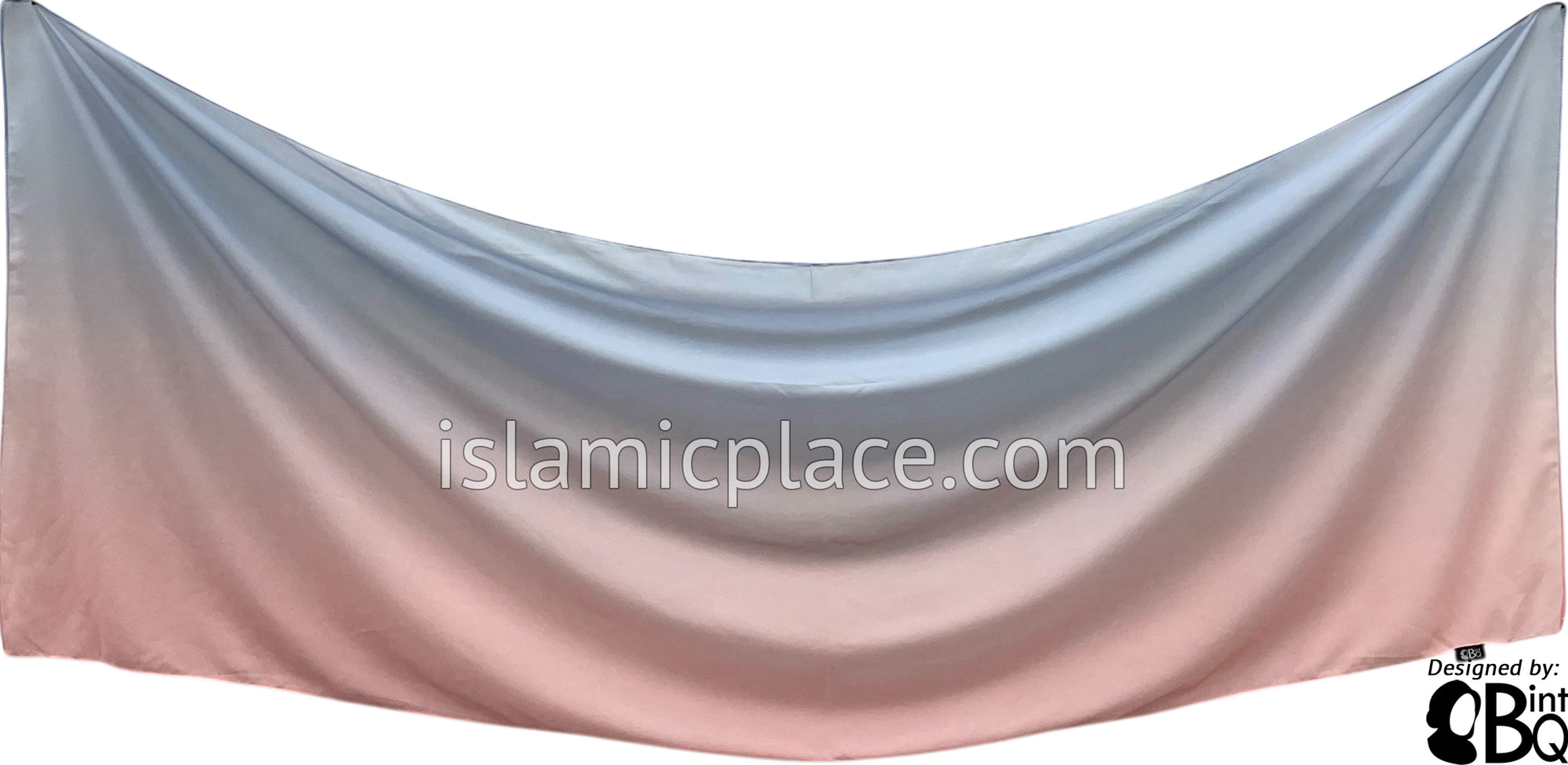 Baby Pink and Baby Blue - G2 Ombre Dye Georgette Shayla Long Rectangle Hijab 28"x70"