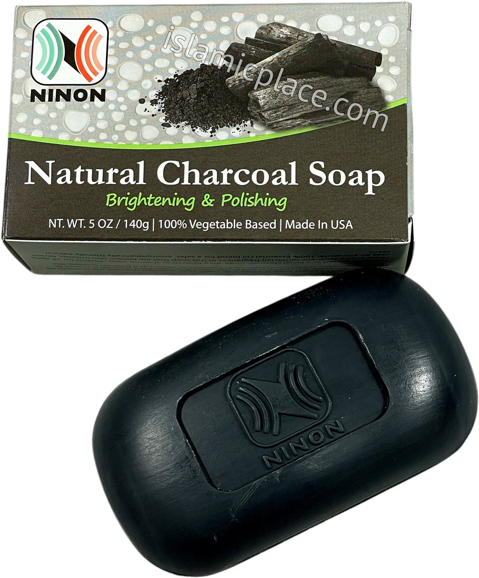 Natural Charcoal Soap - 5 oz bar by Ninon