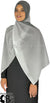 Graphite Gray and Silver Gray - G2 Ombre Dye Georgette Shayla Long Rectangle Hijab 28"x70"