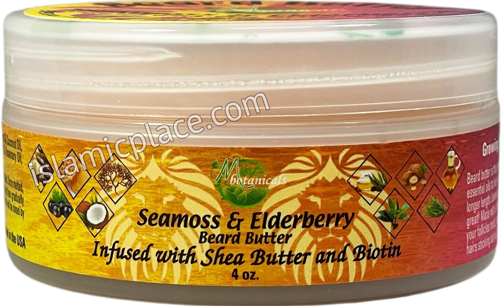 Sea Moss & Elderberry Beard Butter - Infused with Shea Butter & Biotin - 4 oz