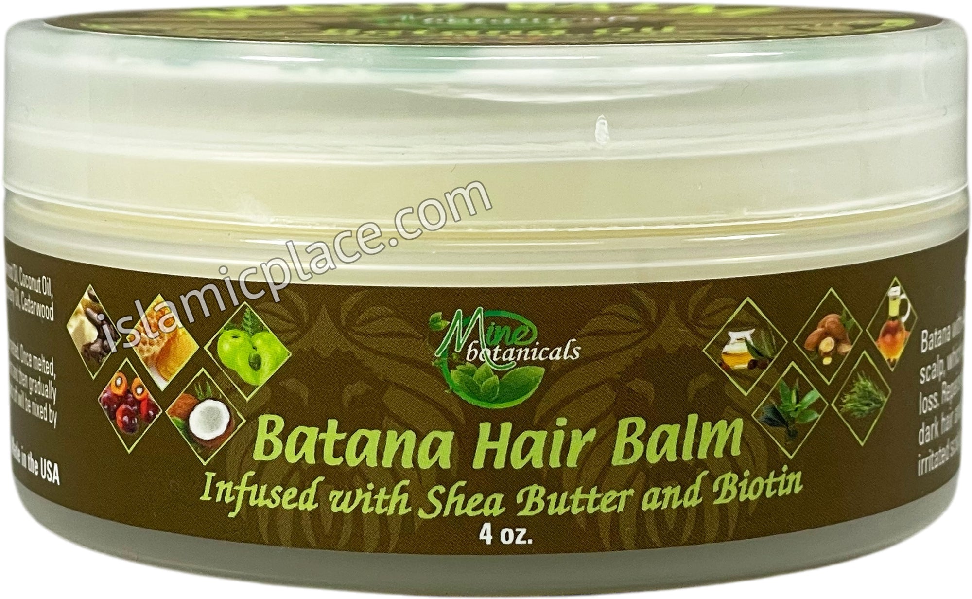 Batana Beard Balm - Infused with Shea Butter & Biotin - 4 oz (Beard Butter or Hair Balm)