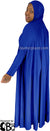 Cobalt Blue - Plain Overhead Abaya with Cuffs