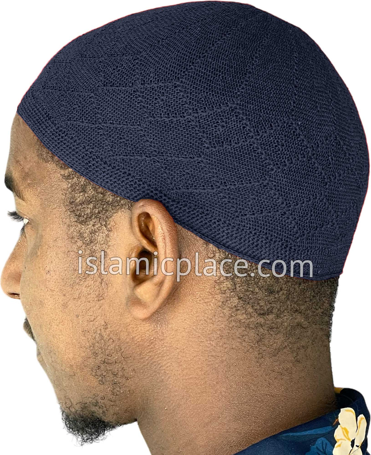 Navy Blue - Soft Cotton Knitted Kufi