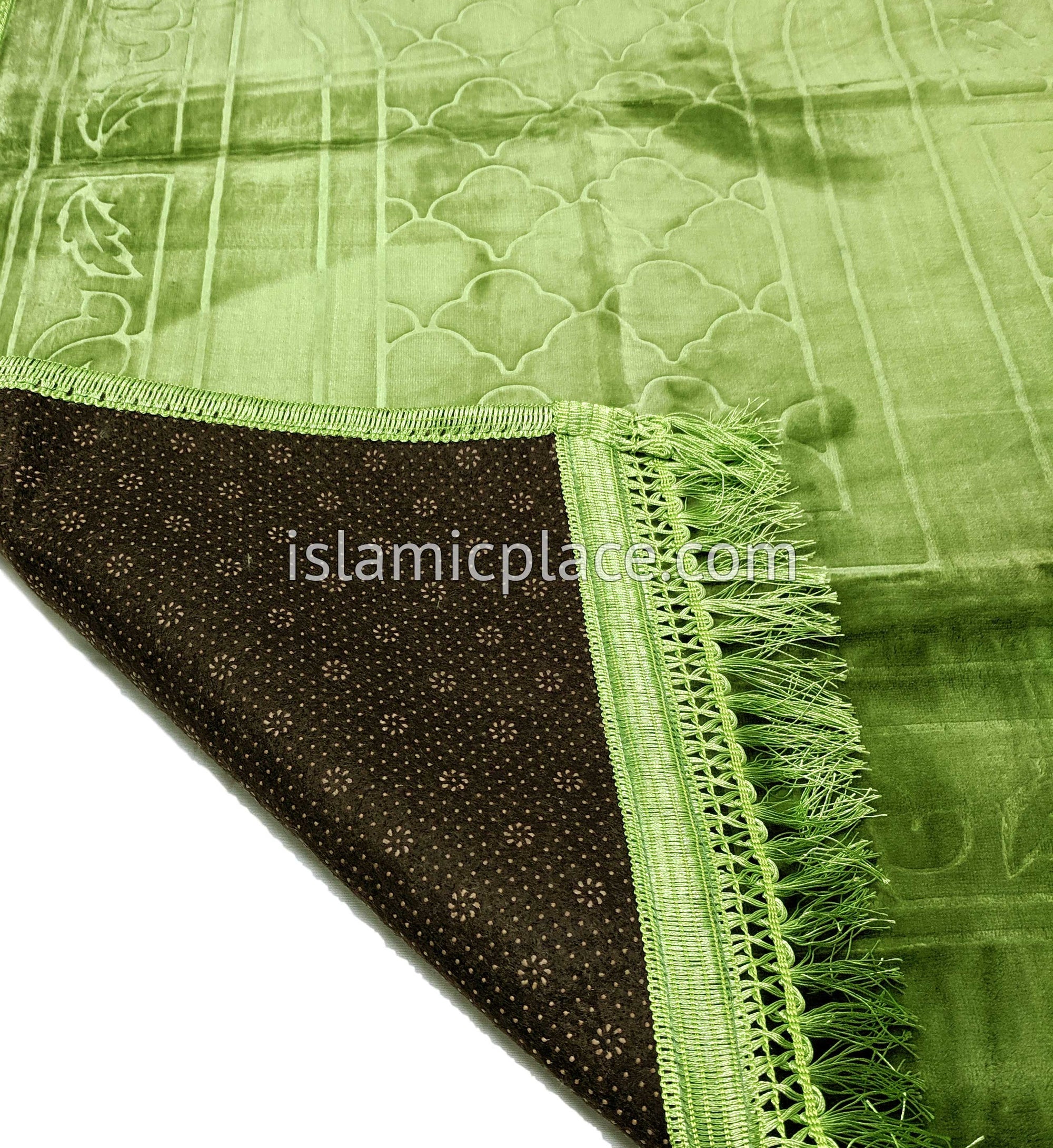 Lime Green - Orthopedic Padded Foam Cushion Luxurious Prayer Rug