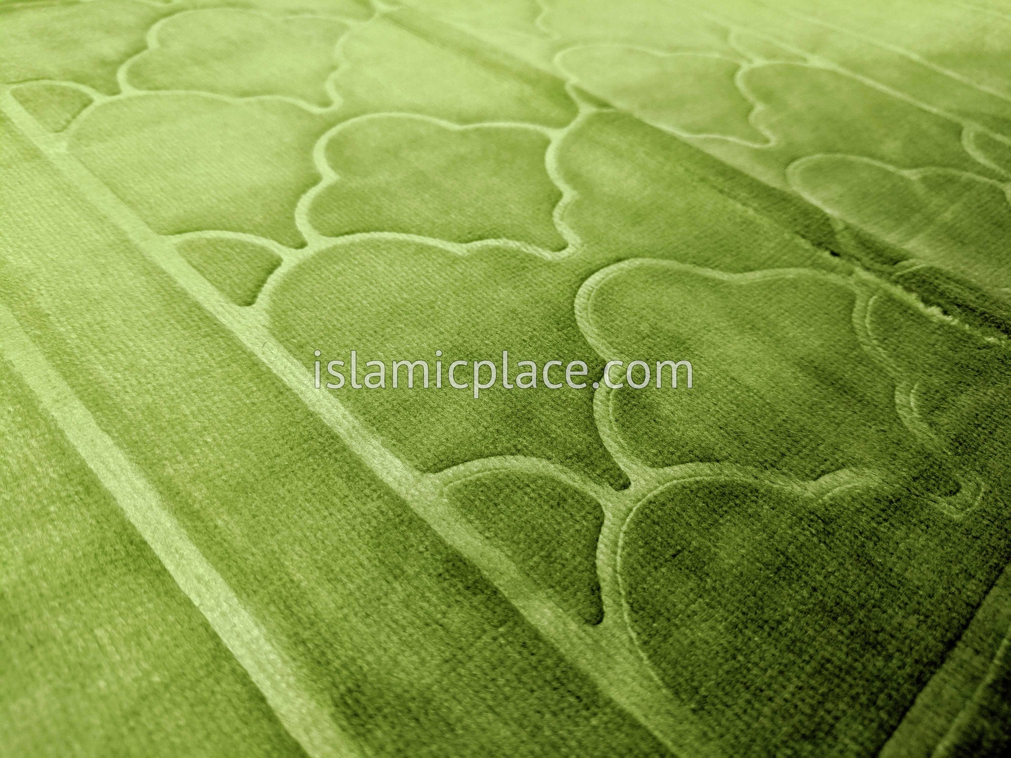 Lime Green - Orthopedic Padded Foam Cushion Luxurious Prayer Rug