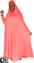 Neon Pink - Plain Overhead Abaya with Cuffs