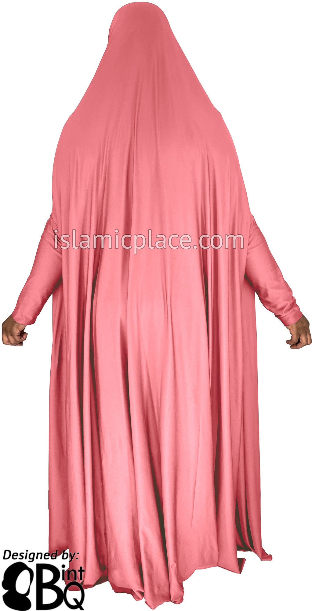 Blushing Pink - Plain Overhead Abaya with Cuffs