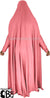 Blushing Pink - Plain Overhead Abaya with Cuffs