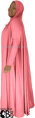 Blushing Pink - Plain Overhead Abaya with Cuffs