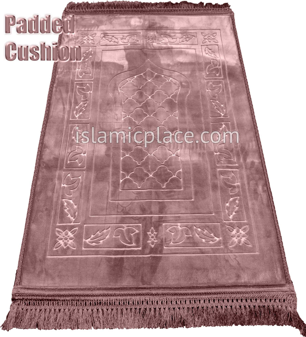 Light Pink - Orthopedic Padded Foam Cushion Luxurious Prayer Rug