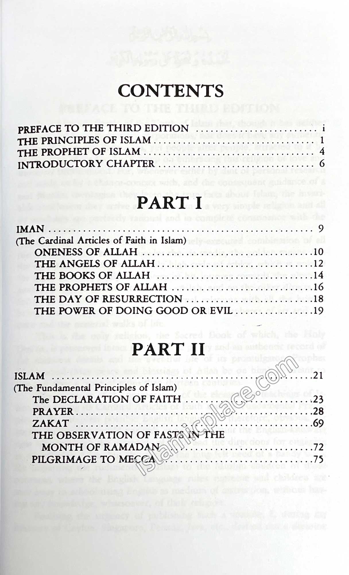 Elementary Teachings of Islam