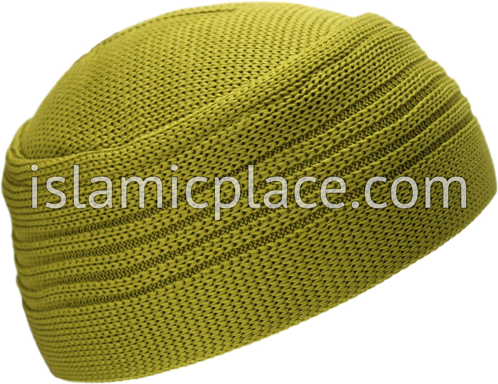 Light Olive Green - Elastic Knitted Indonesian Solid Kufi (original style)