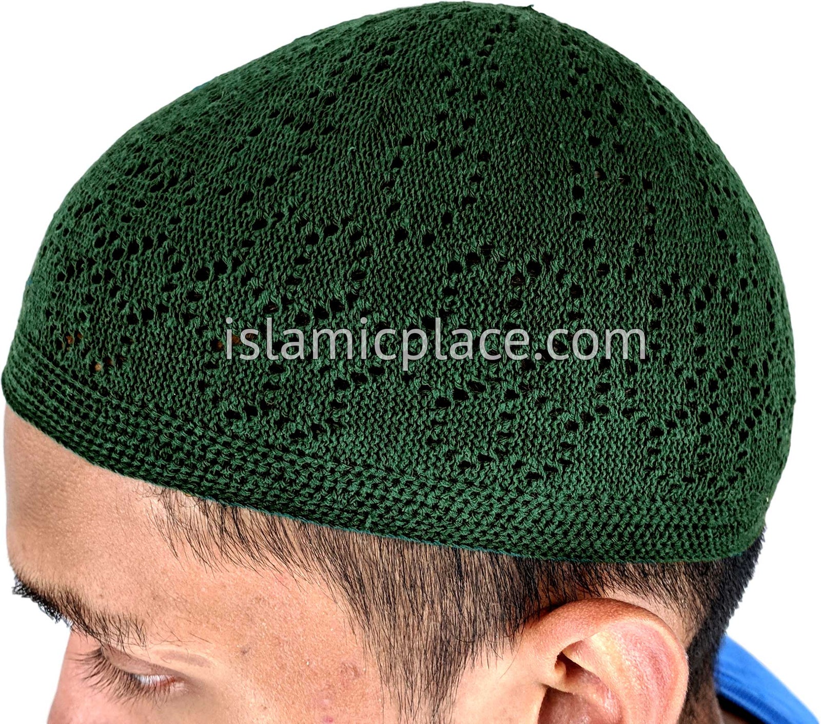 Dark Green - Soft Cotton Knitted Kufi