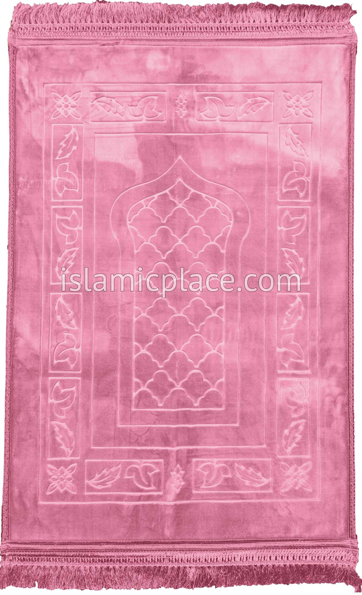 Pink - Orthopedic Padded Foam Cushion Luxurious Prayer Rug